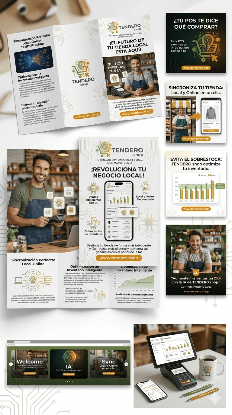 Materiales de marketing Tendero